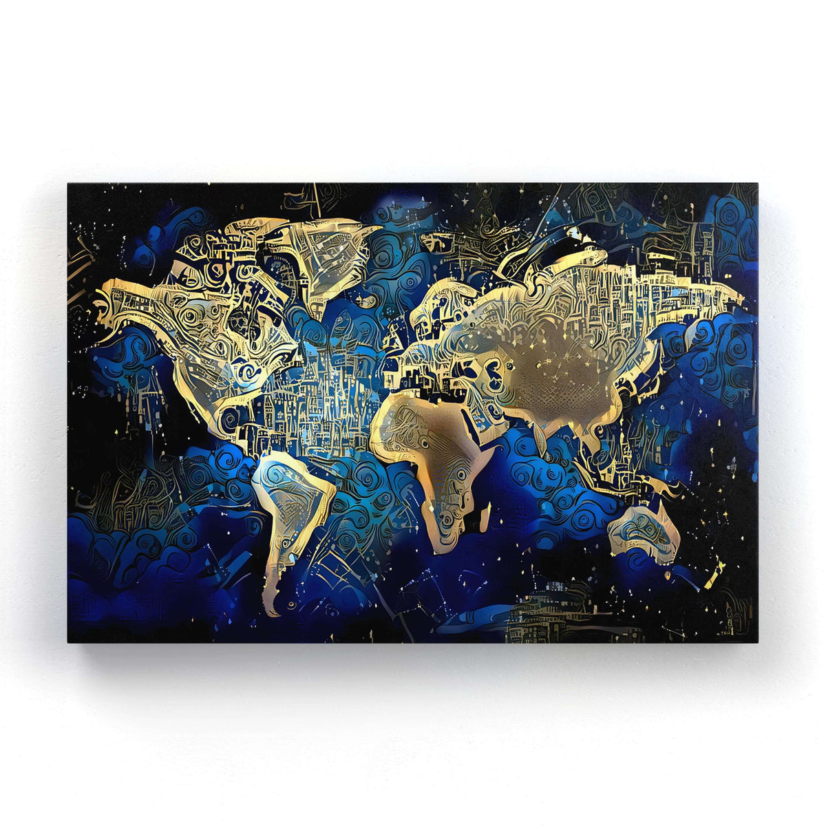 Mappemonde : grand tableau décoratif carte du monde avec reliefs