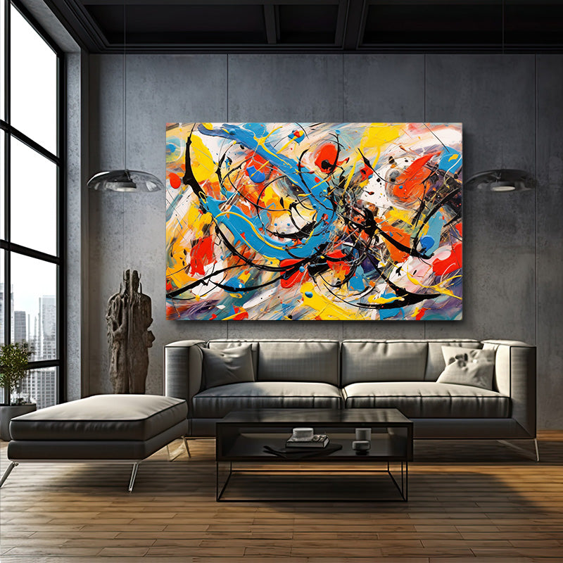 Tableau Abstrait Coloré Grand Format | TableauDecoModerne®