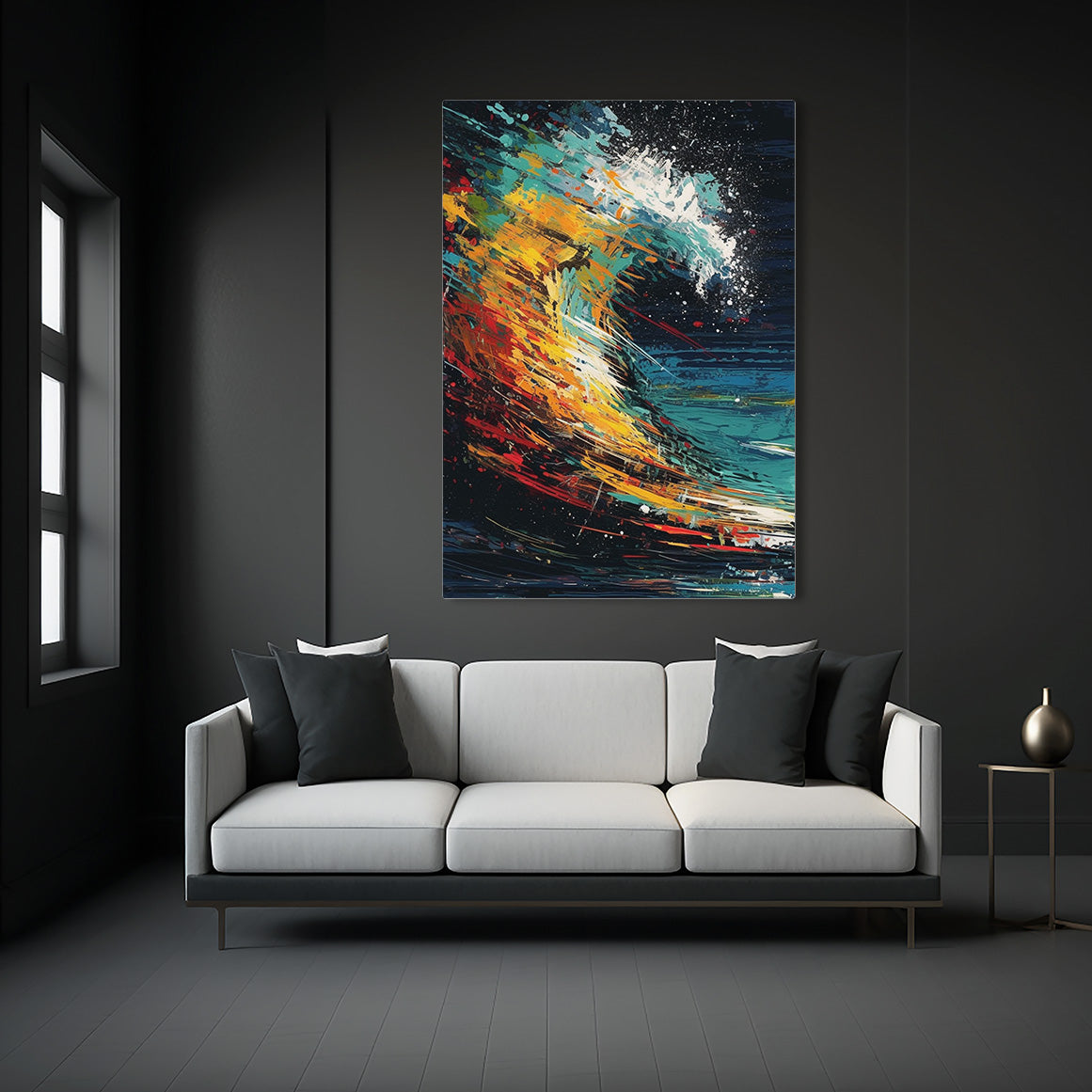 Impression Sur Toile Abstraite – Arbre Coloré – Décoration Murale Ferme Moderne – Ash Art Mart