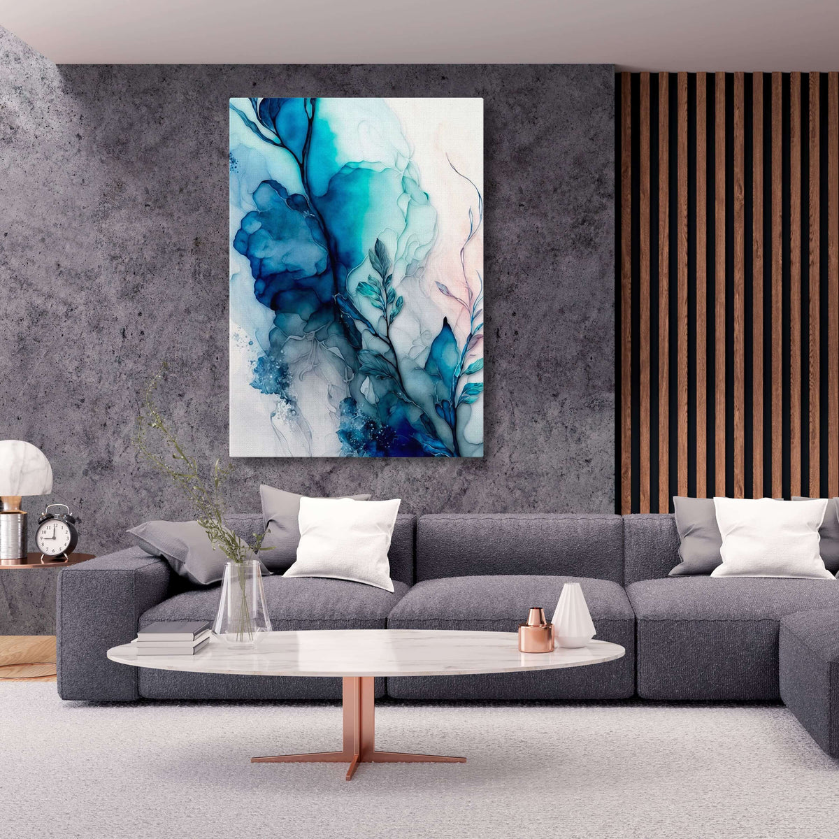 Tableau Abstrait Moderne Bleu | TableauDecoModerne®