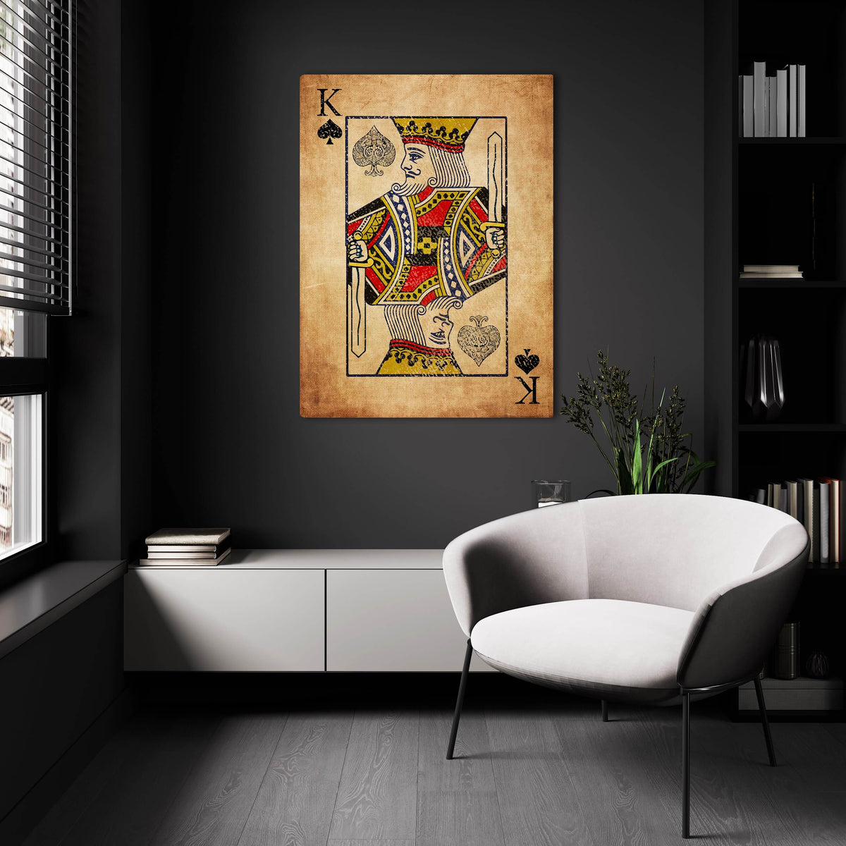 Tableau Roi de Pique Vintage