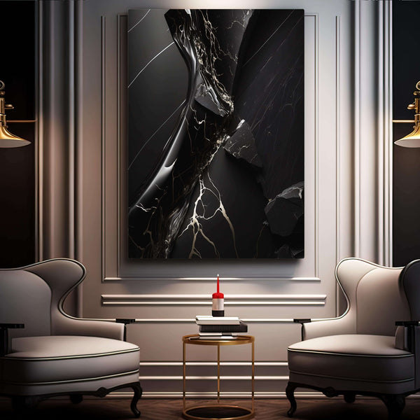 Tableau Abstrait Contemporain Noir | TableauDecoModerne®