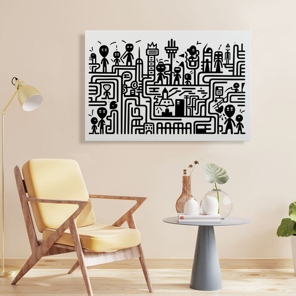 Tableau Abstrait Noir et Blanc | TableauDecoModerne®