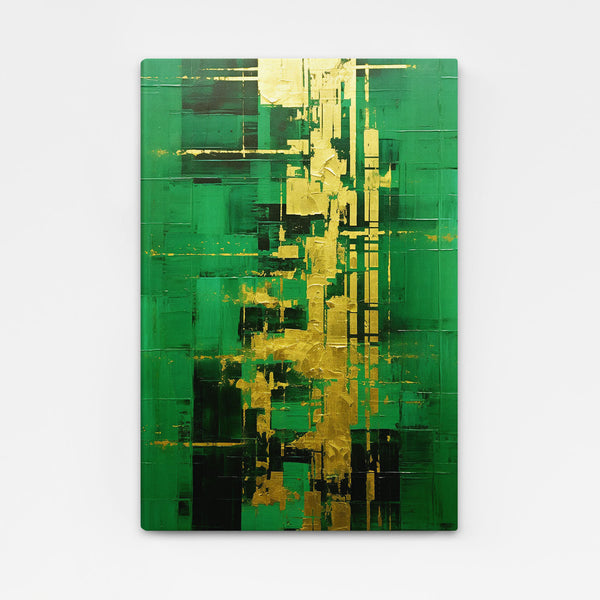 Tableau Abstrait Vert et Or | TableauDecoModerne®