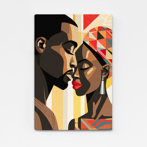 Tableau Africain Couple | TableauDecoModerne®