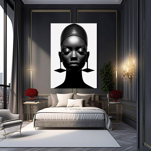 Tableau Africain Noir et Blanc | TableauDecoModerne®