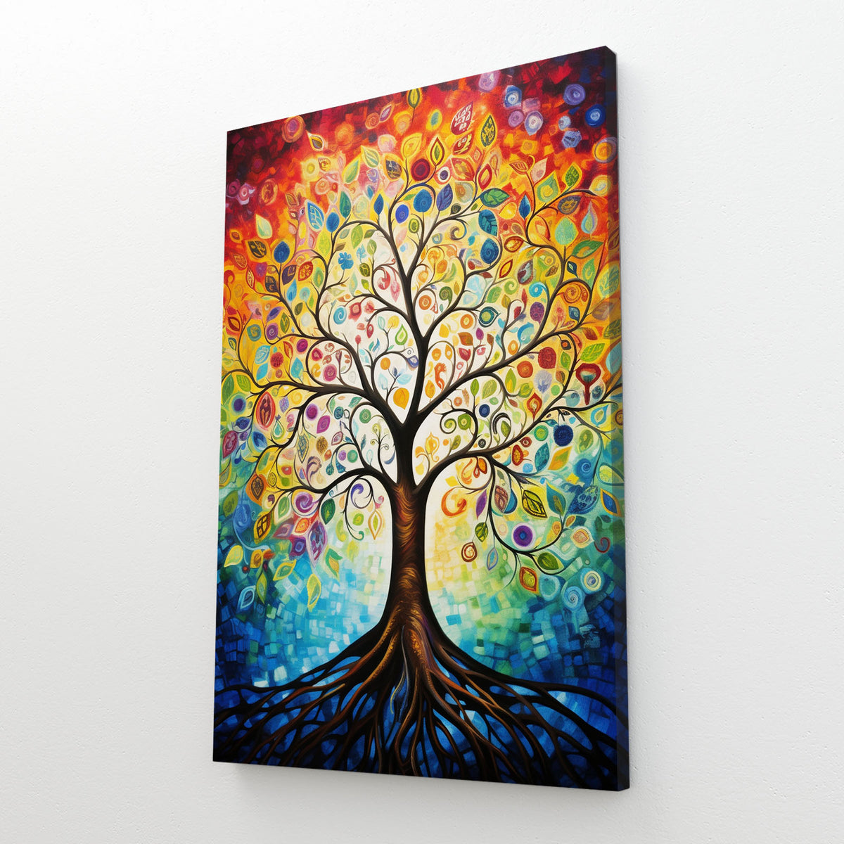 Kit Point De Croix Estampillé "Arbre De Vie" - Tissu 11CT 40x30 Cm, Complet Avec Fils Et Accessoires - 10