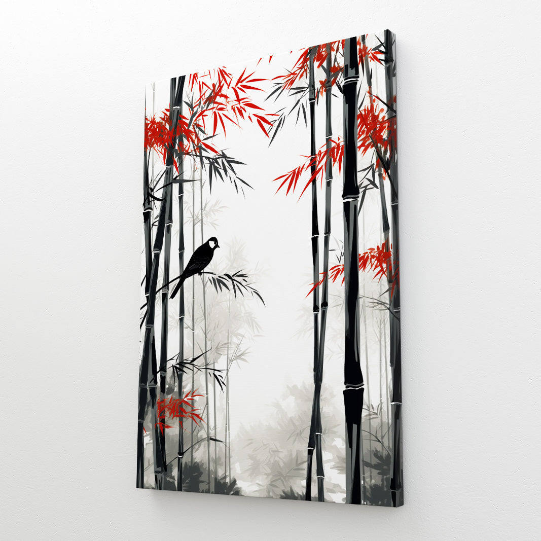 Tableau Moderne Paysage Floral Blanc Vert - Peinture Sur Toile 70x100cm Sans Cadre Décoration Murale
