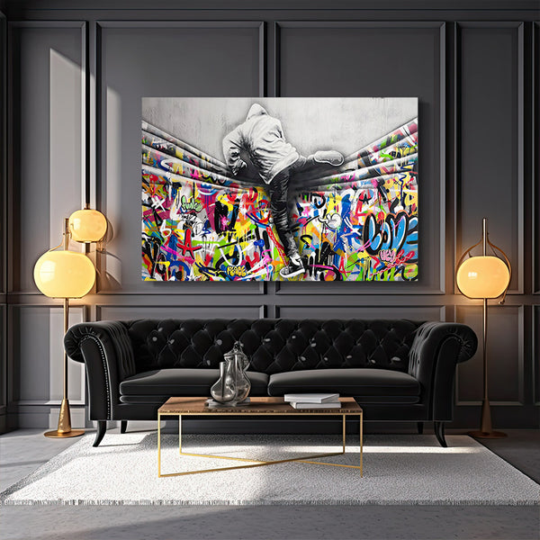Tableau Banksy Rideau | TableauDecoModerne®