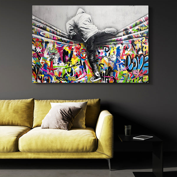 Tableau Banksy Rideau | TableauDecoModerne®