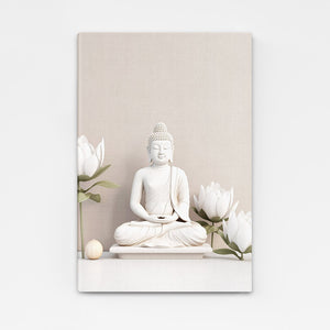 Tableau Bouddha Blanc | TableauDecoModerne®
