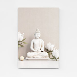 Tableau Bouddha Blanc | TableauDecoModerne®