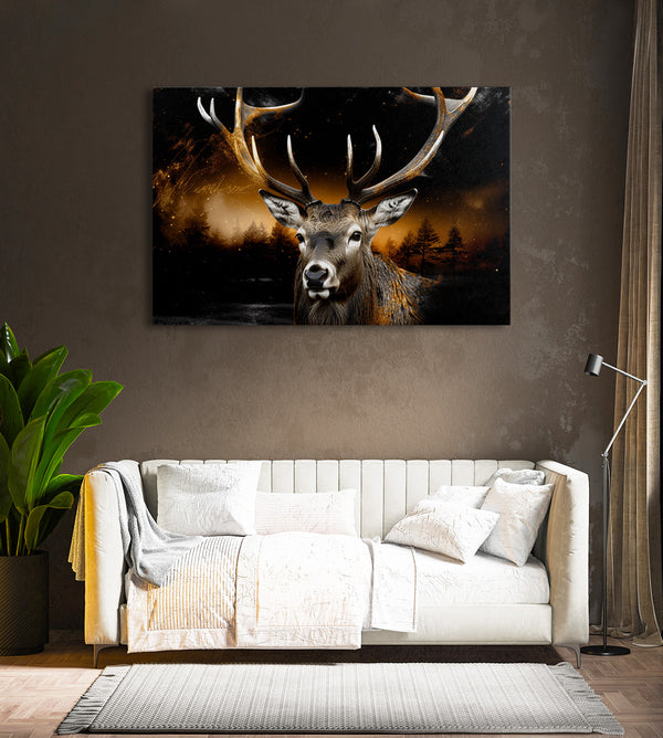 Tableau Cerf Bois | TableauDecoModerne®