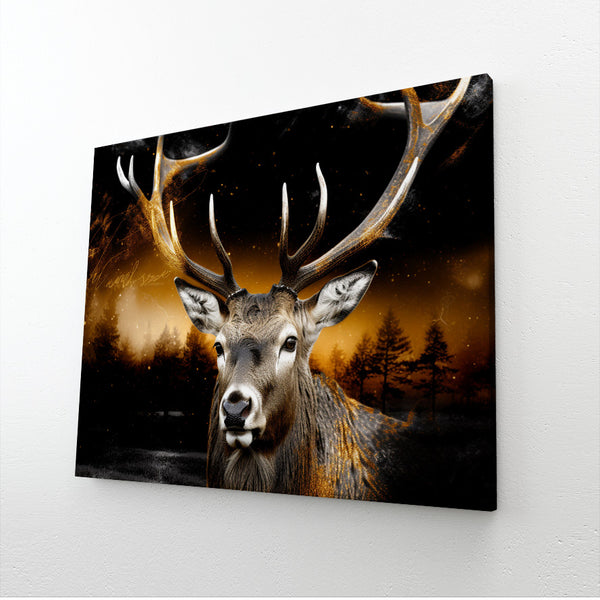 Tableau Cerf Bois | TableauDecoModerne®