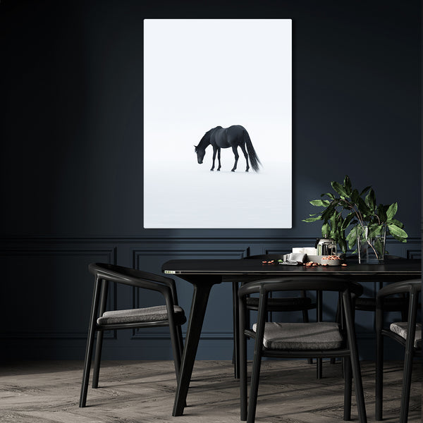 Tableau Cheval Noir et Blanc | TableauDecoModerne®