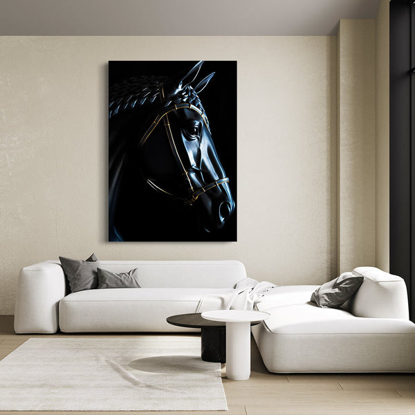 Tableau Cheval Noir | TableauDecoModerne®