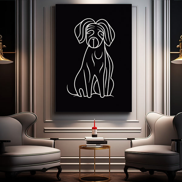 Tableau Chien Noir et Blanc | TableauDecoModerne®