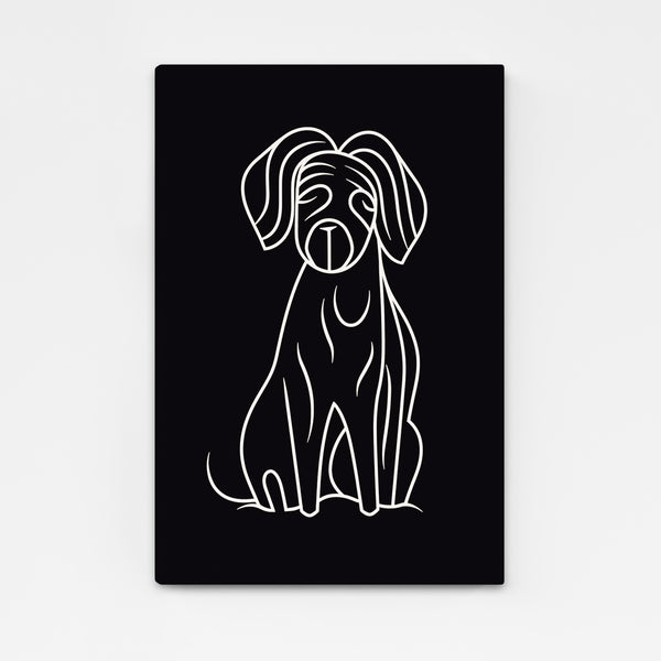 Tableau Chien Noir et Blanc | TableauDecoModerne®