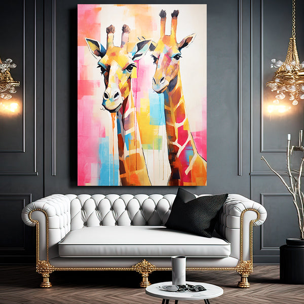 Tableau Coloré Girafe | TableauDecoModerne®