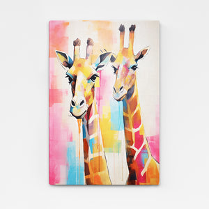 Tableau Coloré Girafe | TableauDecoModerne®