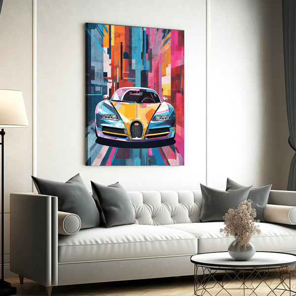 Tableau Coloré Voiture  | TableauDecoModerne®