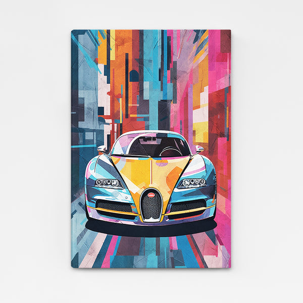 Tableau Coloré Voiture  | TableauDecoModerne®
