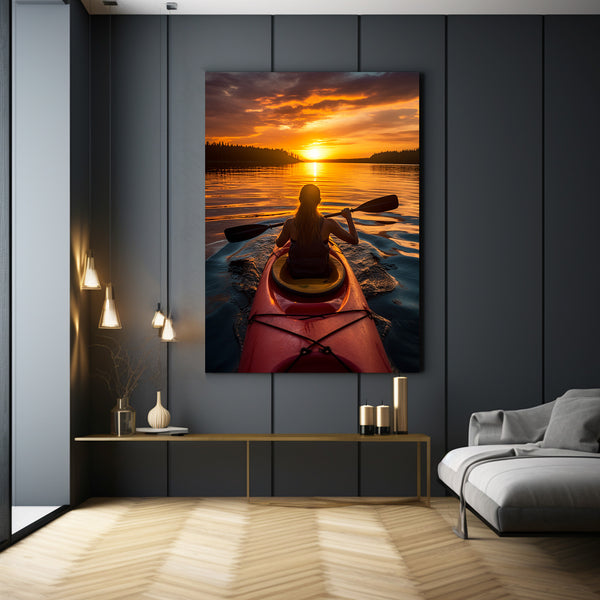 Tableau Coucher de Soleil Paddle | TableauDecoModerne®