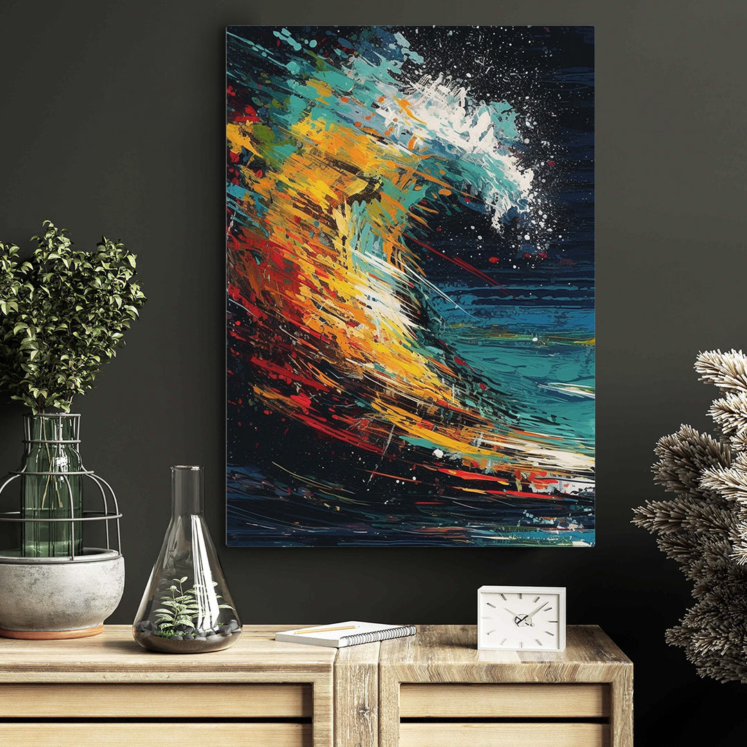 Tableau Design Coloré Vague Abstrait | TableauDecoModerne®
