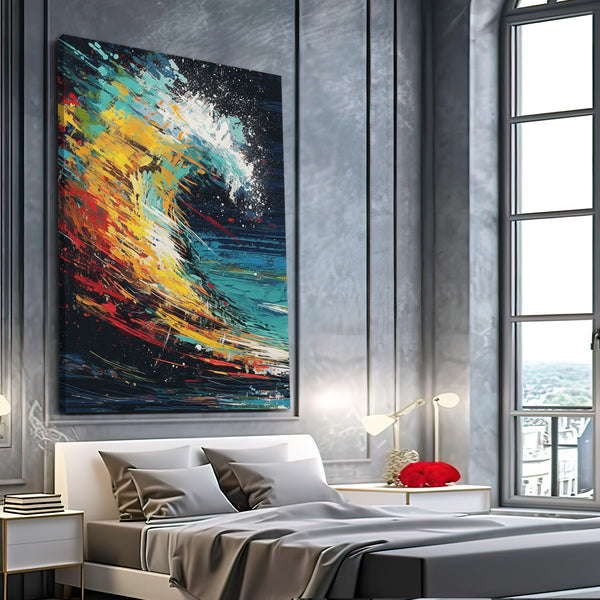 Tableau Design Coloré Vague Abstrait | TableauDecoModerne®