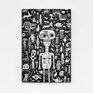 Tableau Doodle Noir et Blanc | TableauDecoModerne®