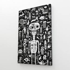 Tableau Doodle Noir et Blanc | TableauDecoModerne®