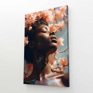 Tableau Femme Africaine Fleur | TableauDecoModerne®