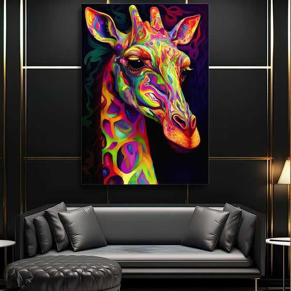 Tableau Girafe Multicolore | TableauDecoModerne®
