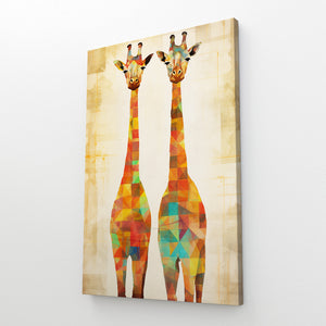 Tableau Girafes Coloré | TableauDecoModerne®