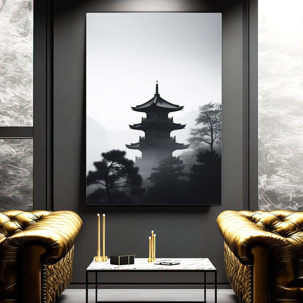 Tableau Japonais Noir et Blanc | TableauDecoModerne®