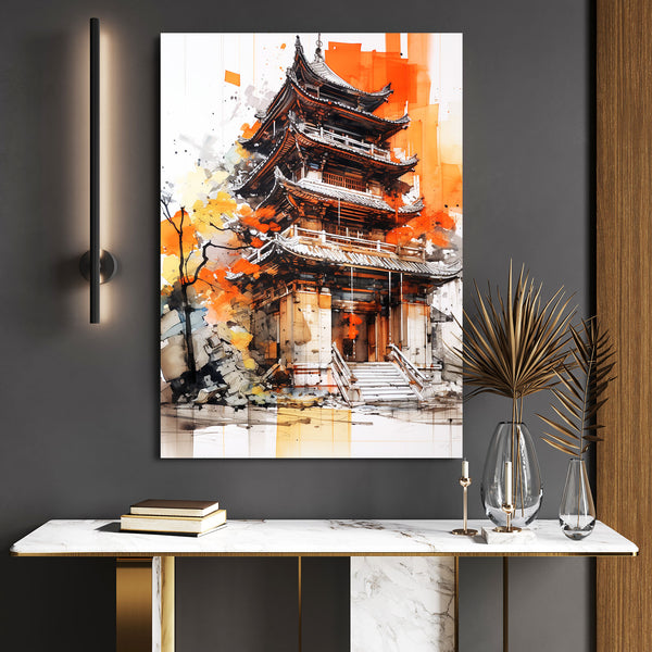 Tableau Japonais Temple | TableauDecoModerne®