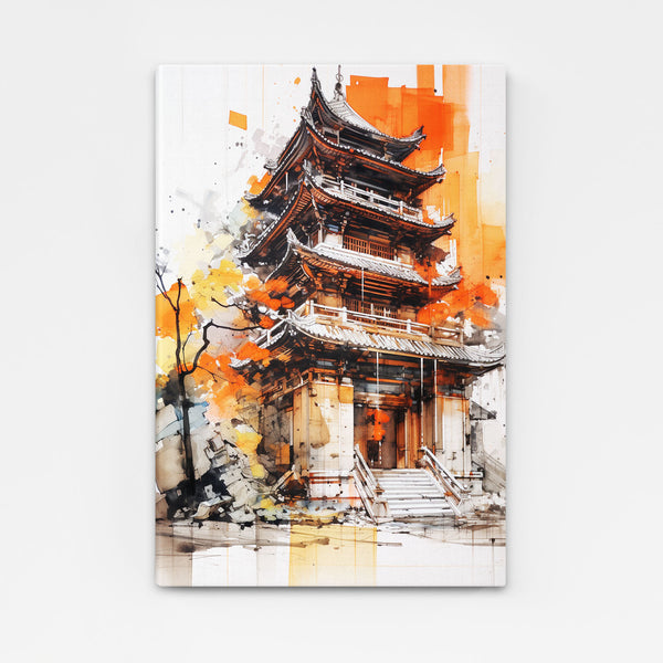 Tableau Japonais Temple | TableauDecoModerne®