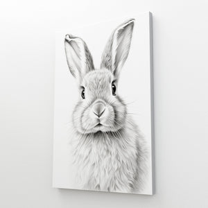 Tableau Lapin Noir et Blanc | TableauDecoModerne®