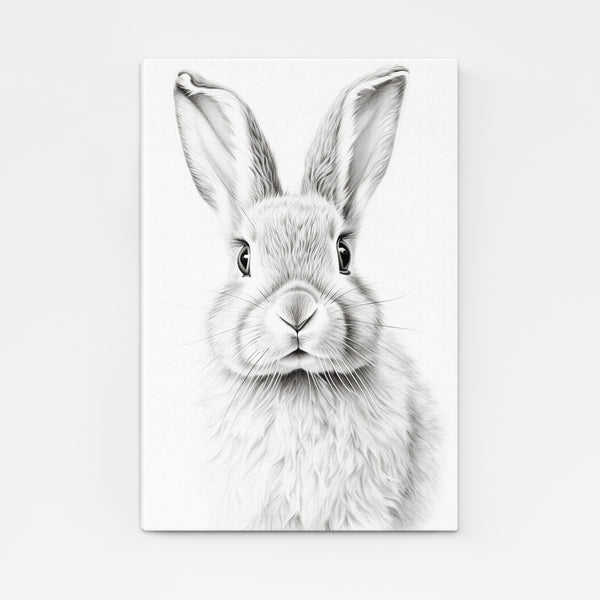 Tableau Lapin Noir et Blanc | TableauDecoModerne®