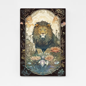 Tableau Lion Carte | TableauDecoModerne®