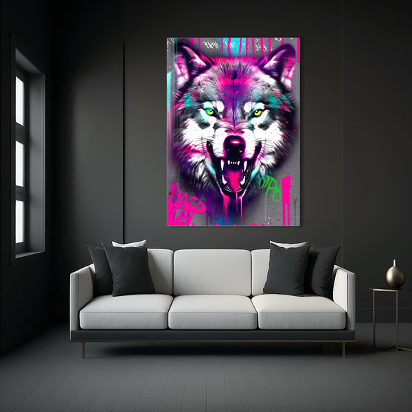 Tableau Loup Street Art | TableauDecoModerne®