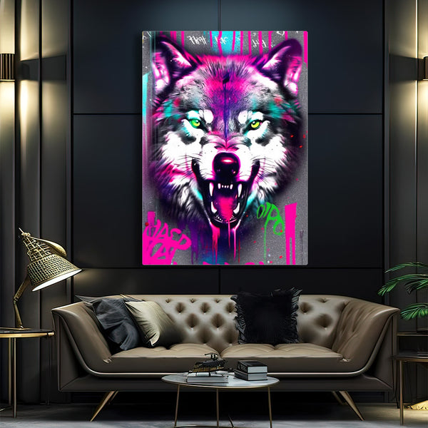 Tableau Loup Street Art | TableauDecoModerne®