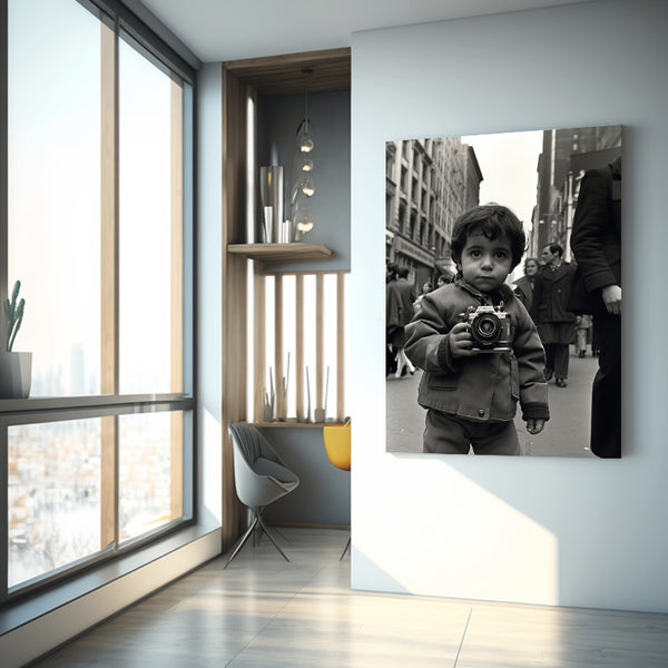 Tableau Enfant Noir et Blanc