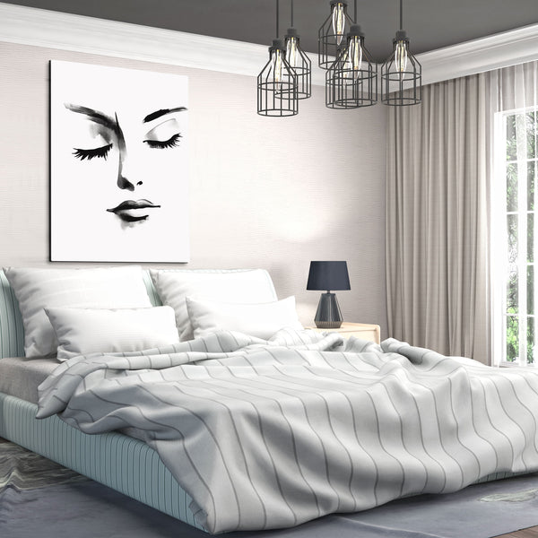 Tableau Noir et Blanc Visage | TableauDecoModerne®