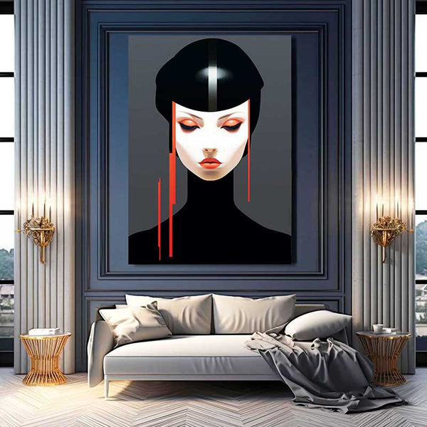 Tableau Portrait Femme Noir et Blanc | TableauDecoModerne®
