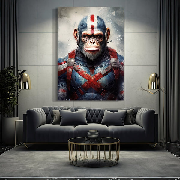 Tableau Singe Captain America | TableauDecoModerne®