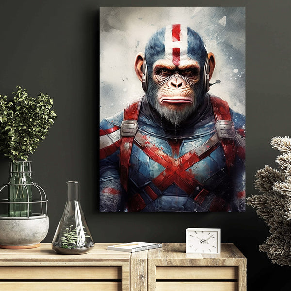 Tableau Singe Captain America | TableauDecoModerne®