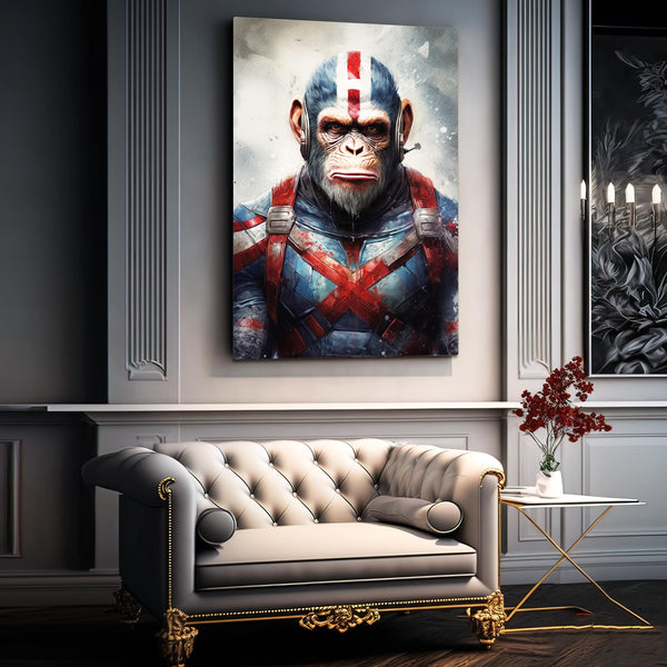 Tableau Singe Captain America | TableauDecoModerne®