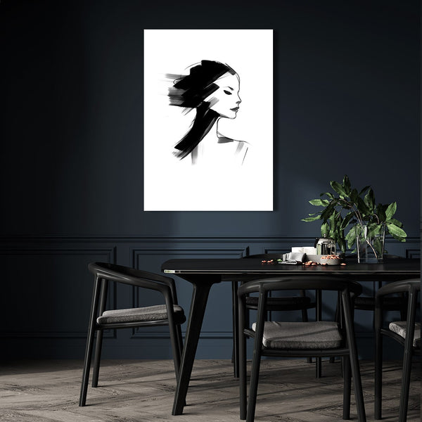 Tableau Noir et Blanc Visage | TableauDecoModerne®