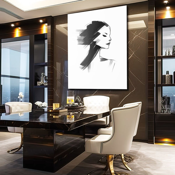 Tableau Noir et Blanc Visage | TableauDecoModerne®